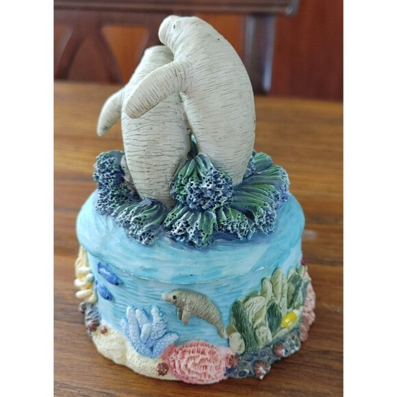 Manatee Trinket Dish Modern Ceramic Hannukah Gift Idea Christmas gift Idea - Picture 4 of 6